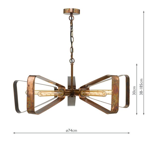 Yavanna Industrial 5 Light Pendant Oiled Copper - Image 8