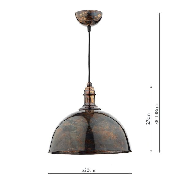 Yoko 1 Light Pendant Mottled Bronze - Image 4