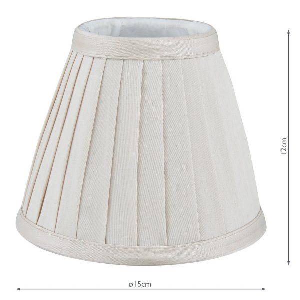 Yovanna Ivory Faux Silk Pleated Shade 15cm - Image 5