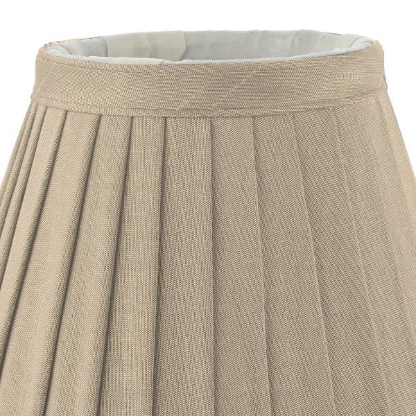 Yovanna Taupe Faux Silk Pleated Shade 15cm - Image 2