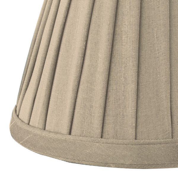 Yovanna Taupe Faux Silk Pleated Shade 15cm - Image 3