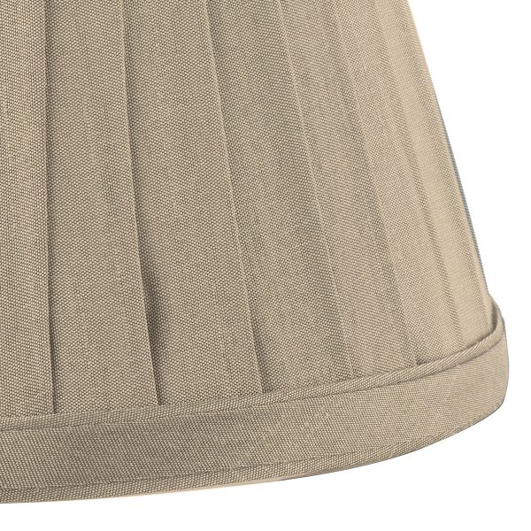 Yovanna Taupe Faux Silk Pleated Shade 15cm - Image 4