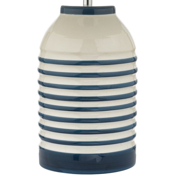 Zabe Table Lamp White & Blue With Shade - Image 4