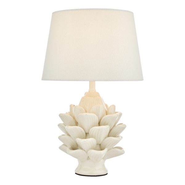 Zala Table Lamp Cream Ceramic With Shade