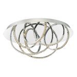 Zancara Large 7 Light Flush Polished Chrome Crystal LED