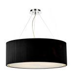 Zaragoza 6 Light Pendant Black 90cm
