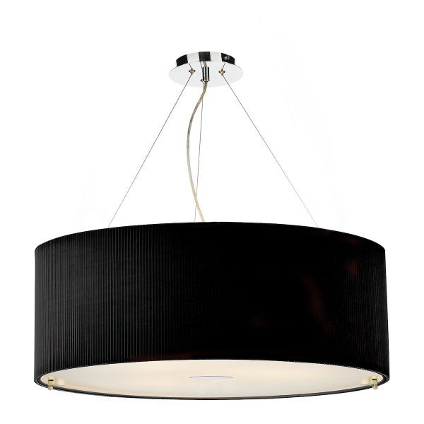 Zaragoza 6 Light Pendant Black 90cm