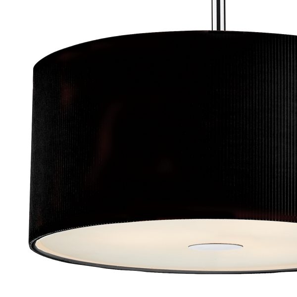 Zaragoza 3 Light Pendant Black 40cm - Image 2