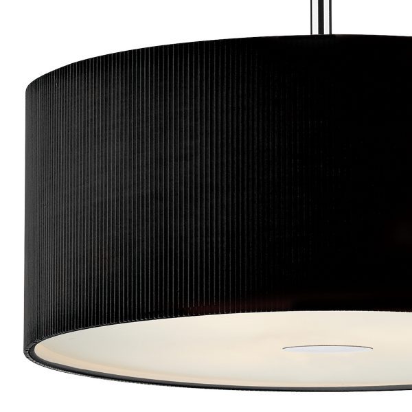Zaragoza 3 Light Pendant Black 60cm - Image 2