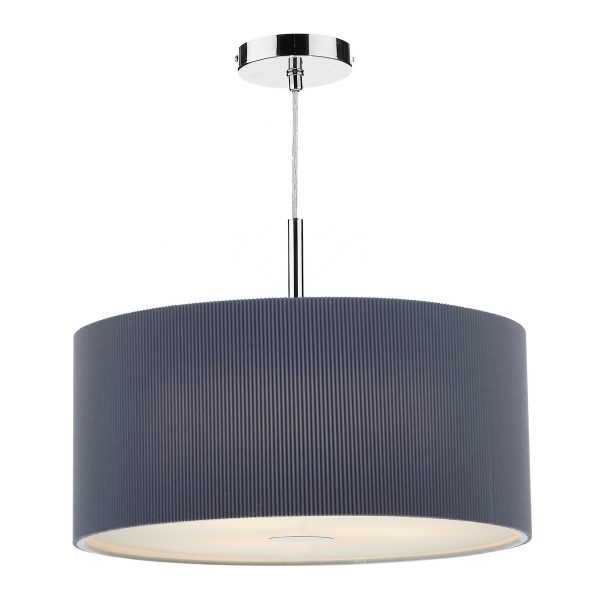 Zaragoza 3 Light Pendant Grey 60cm