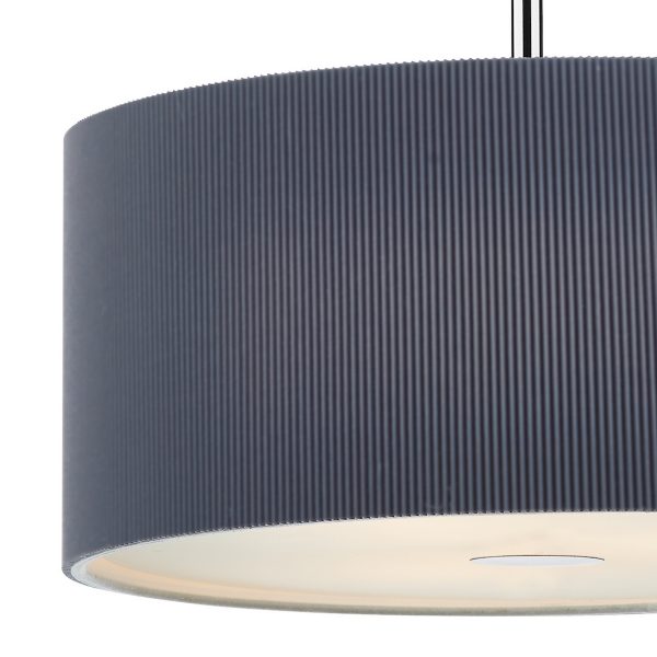 Zaragoza 3 Light Pendant Grey 60cm - Image 2