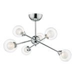 Zeke 6 Light Semi Flush Polished Chrome