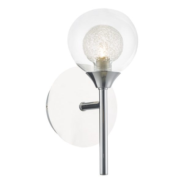 Zeke Wall Light Polished Chrome Glass - Image 2