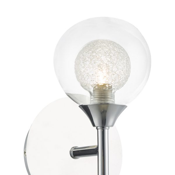 Zeke Wall Light Polished Chrome Glass - Image 3