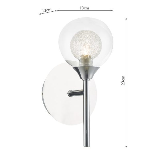 Zeke Wall Light Polished Chrome Glass - Image 5