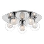 Zeke 5 Light Flush Polished Chrome