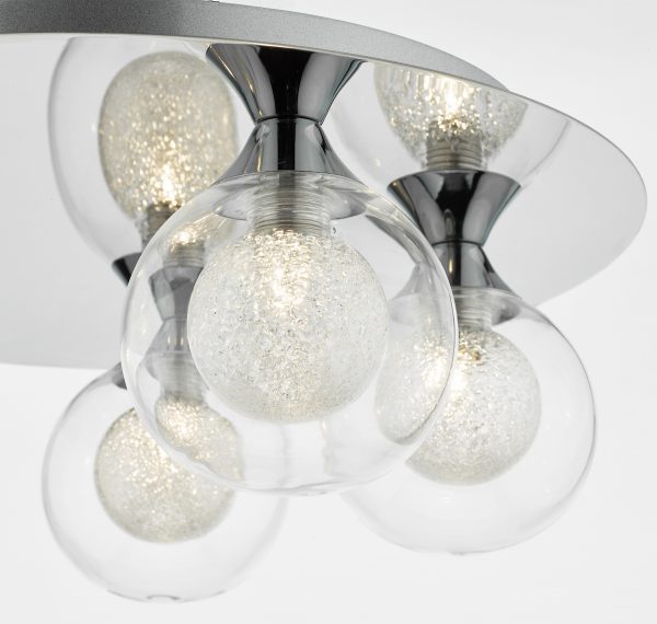 Zeke 5 Light Flush Polished Chrome - Image 3